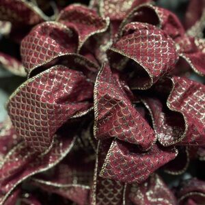 Elegant burgundy red and Gold Ribbon